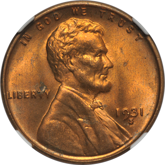 Four 1931-S, all NGC MS-64 RD