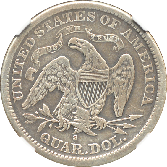 1867-S NGC VF details/cleaned
