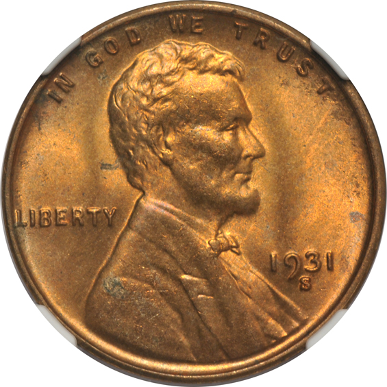 Seven 1931-S, all NGC MS-64 RB