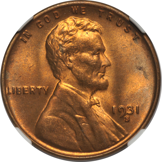 Seven 1931-S, all NGC MS-64 RB