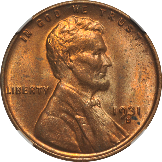 Seven 1931-S, all NGC MS-64 RB