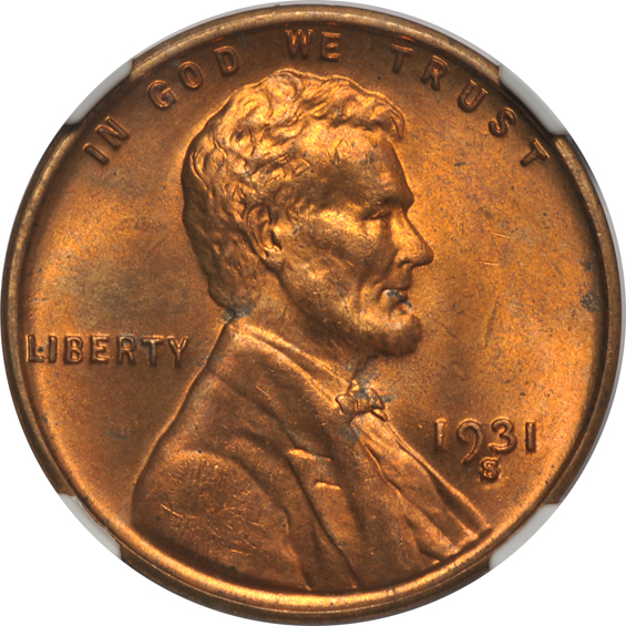 Four 1931-S, all NGC MS-64 RD