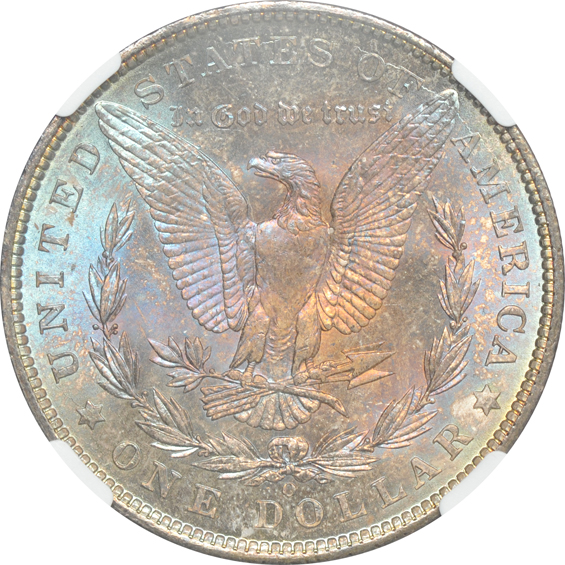 Eight UNC certified Morgan silver dollars