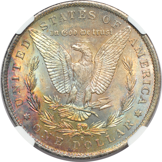 Eight UNC certified Morgan silver dollars