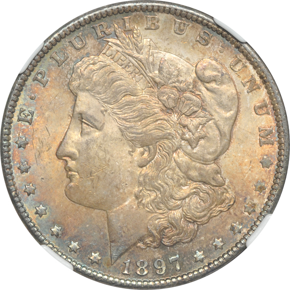 Eight UNC certified Morgan silver dollars