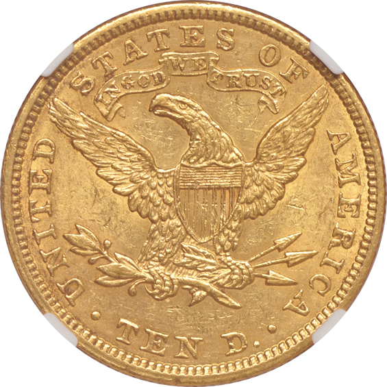 1887-S MS-61, 1895 MS-61, and a 1907 AU-58, all NGC