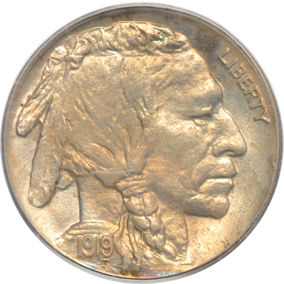 1913-D Type 2 NGC AU-58, and a 1919 PCGS MS-64