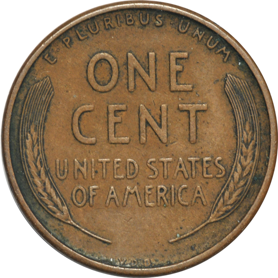1909-S VDB Lincoln VF details, as described