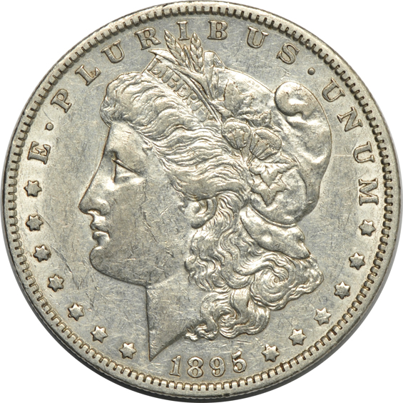1894-O AU detail, 1895-O XF, and an 1896-O AU details/scratched