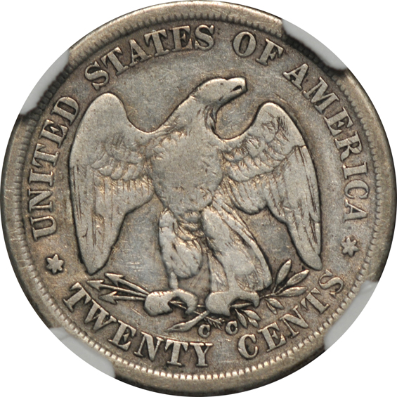 1815 Bust quarter B-1 VG details/cleaned, 1875-CC Seated Liberty quarter F-12, and a 1931-S Lincoln cent MS-63 RB, all NGC 