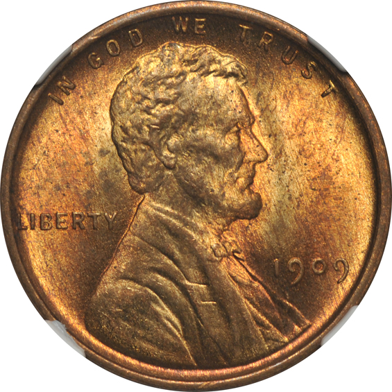 Six 1909 VDB Lincoln, all NGC MS-65 RB