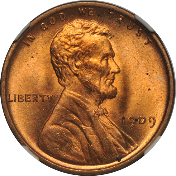 Eight 1909 VDB Lincoln, all NGC MS-65 RD