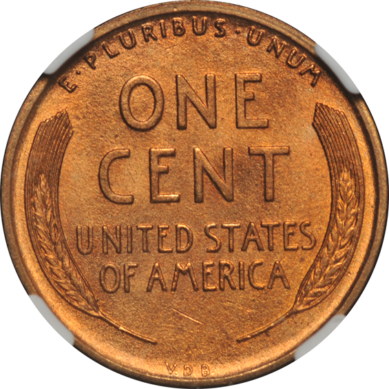 Eight 1909 VDB Lincoln, all NGC MS-65 RD