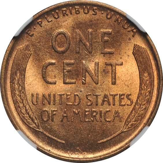 Seven 1909 VDB Lincoln, all NGC MS-66 RD