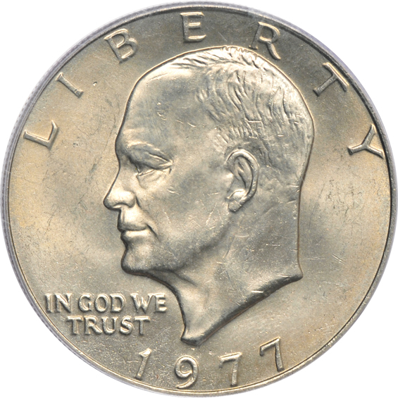 Five PCGS certified Eisenhower dollars