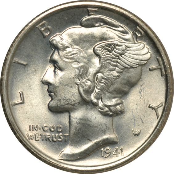 BU Mercury dimes short set, 1950 through 1969 Proof Jefferson nickels, and 1950 through 1964 proof Washington quarters