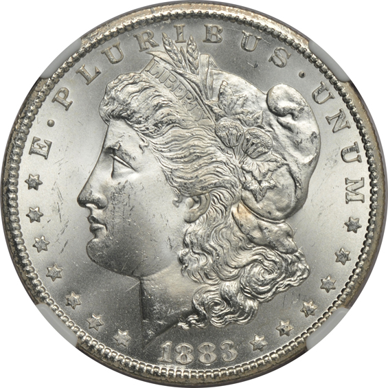 1883-CC MS-64, and an 1883-CC MS-65, both NGC
