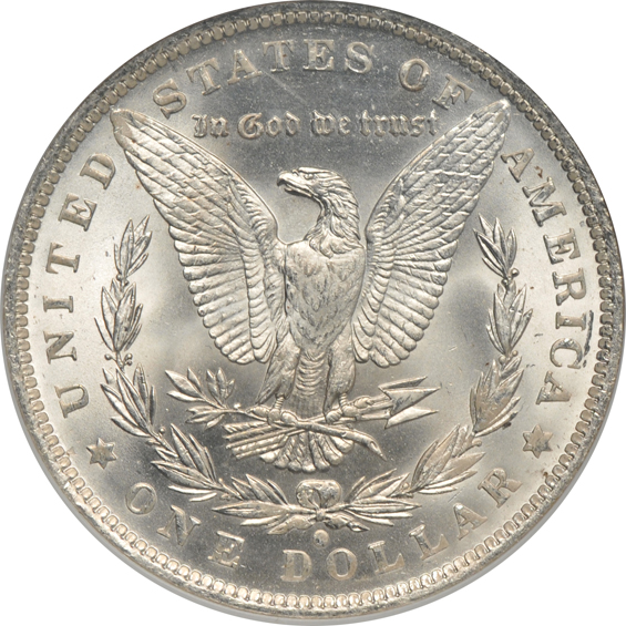 1884-O MS-66, 1896 MS-65, and a 1904-O MS-65, all NGC CAC