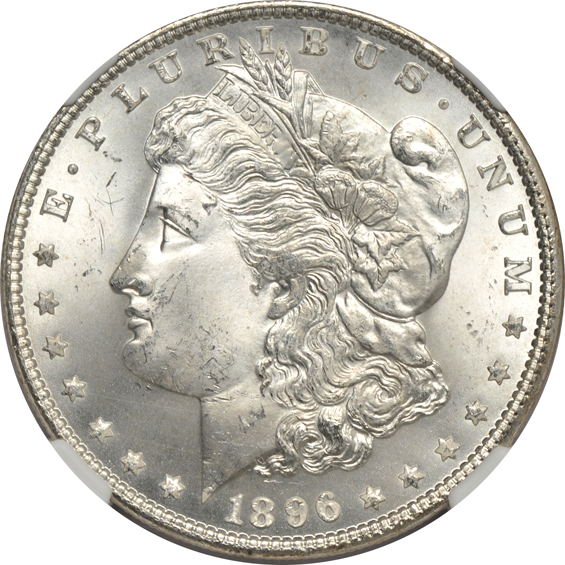 1884-O MS-66, 1896 MS-65, and a 1904-O MS-65, all NGC CAC