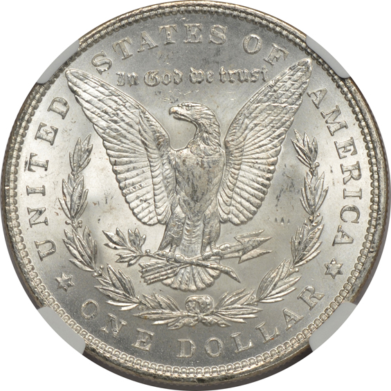 1884-O MS-66, 1896 MS-65, and a 1904-O MS-65, all NGC CAC