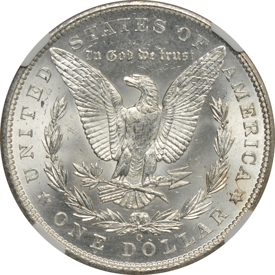1884-O MS-66, 1896 MS-65, and a 1904-O MS-65, all NGC CAC