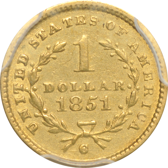 1851-C PCGS AU details/cleaned