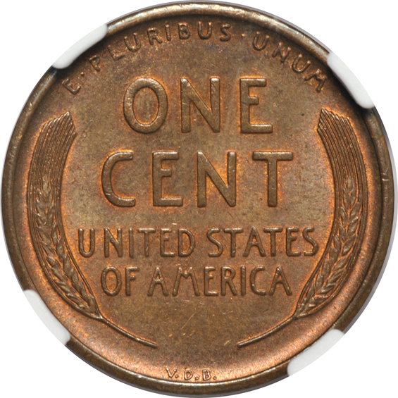1909-S VDB Lincoln NGC MS-63 RB