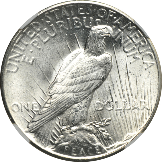 1922 MS-65, 1922-D MS-63, and a 1926 MS-65