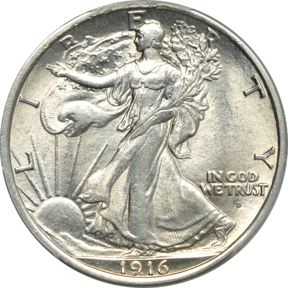 1916-D AU-58, and a 1916-S XF-45, both PCGS