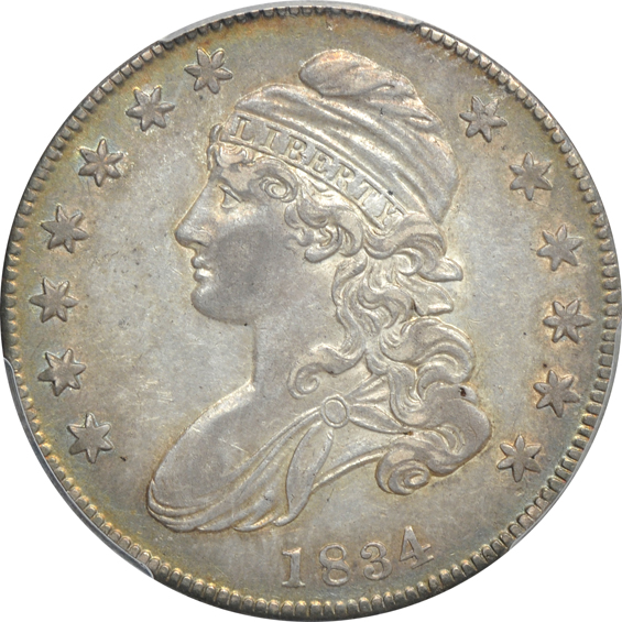 1826 AU-55, and an 1834 Small Date, Small Letters AU-50, both PCGS
