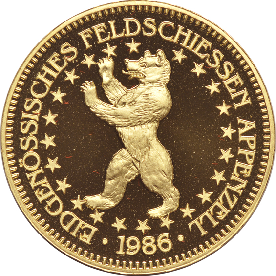 Multiple - 1865-A Austria florin, and a 1986 Switzerland gold 1000 francs