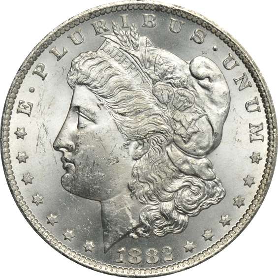 Two 1882-CC MS-63, and one 1882-CC MS-64, all GSA