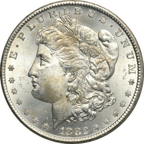 Two 1882-CC MS-63, and one 1882-CC MS-64, all GSA