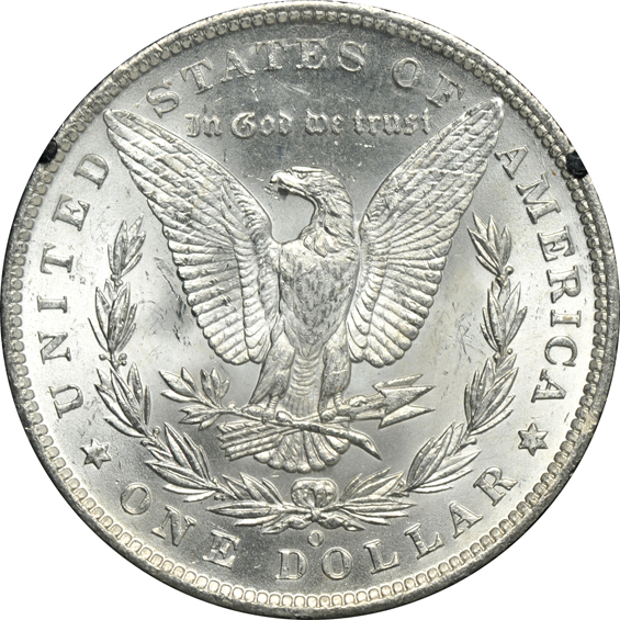 1885-O MS-60, 1885-O MS-64, and an 1886 MS-60, all GSA