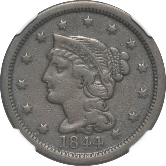 Seven US type coins, plus two ancient coins, all certified.