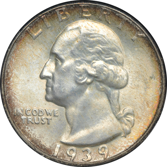 1936-S MS-65, 1939 MS-67, and a 1942 PR-65, all NGC