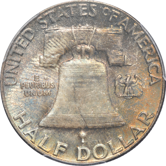 Nine certified half-dollar type coins