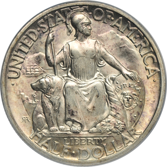 Nine certified half-dollar type coins