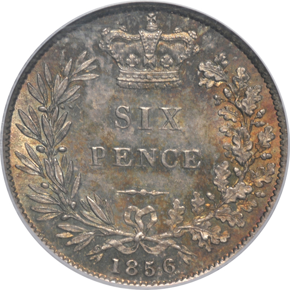 Multiple - 1856 Great Britain six pence PCGS MS-65, 1902 Great Britain Penny Shigh Sea Level NGC MS-64 RB, and a 1940 India half pice NGC MS-66 RB