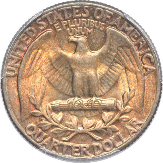 Thirty silver Washington quarters certified MS-65 by PCGS