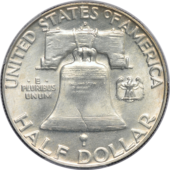 Ten Franklin half-dollars with Full Bell Lines, all PCGS