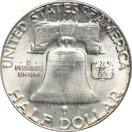 Sixteen Franklin half-dollars certified by PCGS