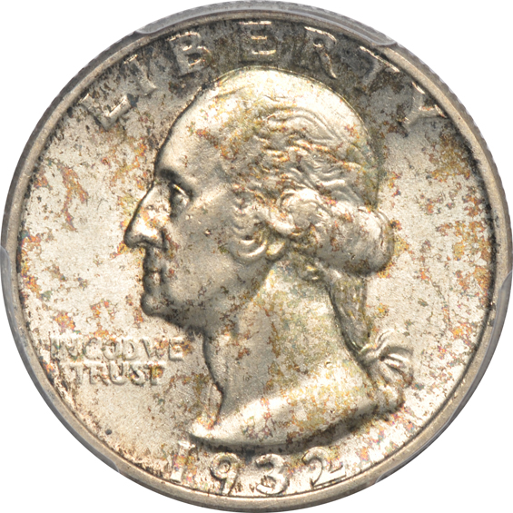 Eight Washington quarters, two Walking Liberty half-dollars, and two Morgan silver dollars