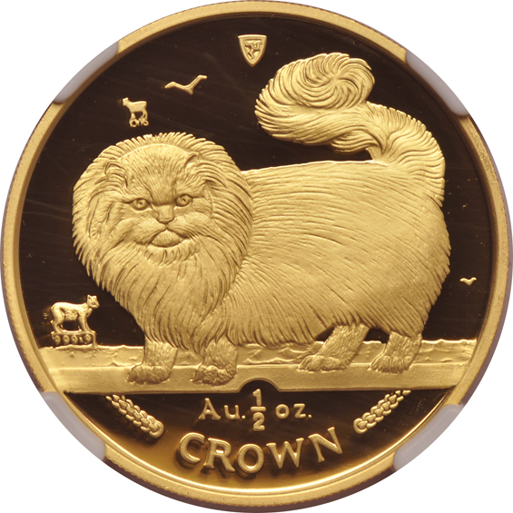 Isle Of Man - 1997 Cat Series Proof Gold Set, Long Haired Smoke, all NGC