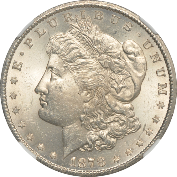 Four 1878-CC certified by NGC, three MS-63 and one MS-62