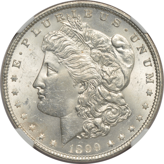 1878-CC and two 1899, all NGC MS-63+