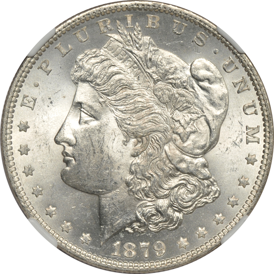 Five 1879-O certified by NGC, three MS-63 and two MS-62