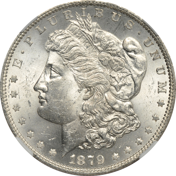 Five 1879-O certified by NGC, three MS-63 and two MS-62