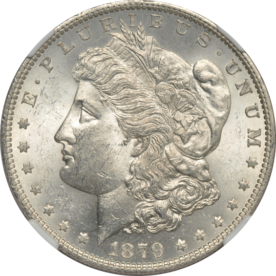 Five 1879-O certified by NGC, three MS-63 and two MS-62
