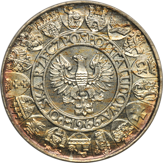 Poland - 1966 Poland 100 zloty three coin set